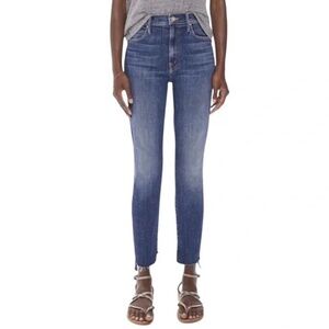 MOTHER The Stunner Zip Two Step Fray Jeans in Girl Crush size 27